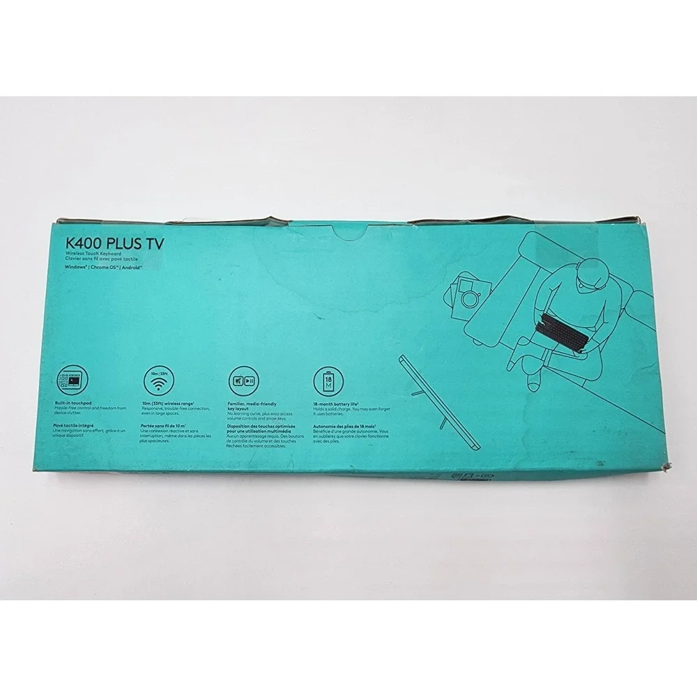 Logitech K400 Plus Wireless Touch With‎ Easy Media Control,built in TouchPad